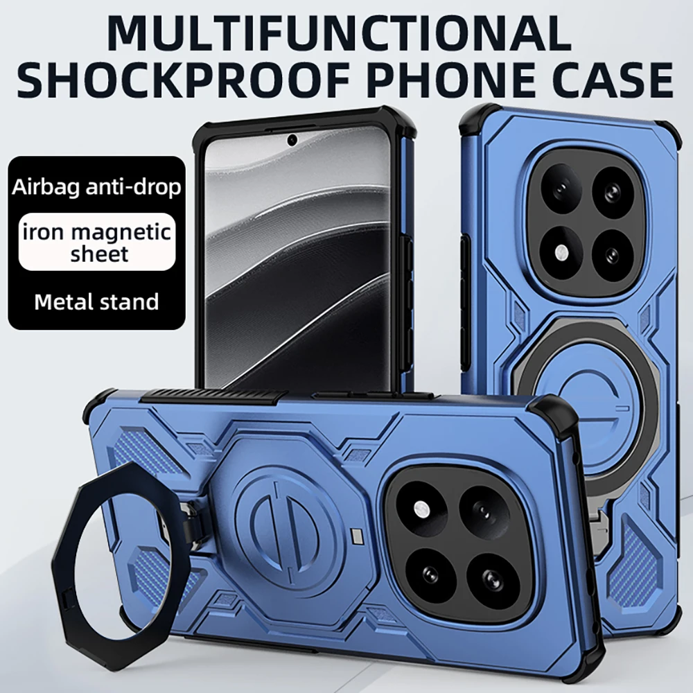 

For Xiaomi Redmi Note 14 Pro Plus 5G Shockproof Case Wireless Charging Magnet Back Funda For Redmi Turbo 4 Pro Case Note 14 Pro+