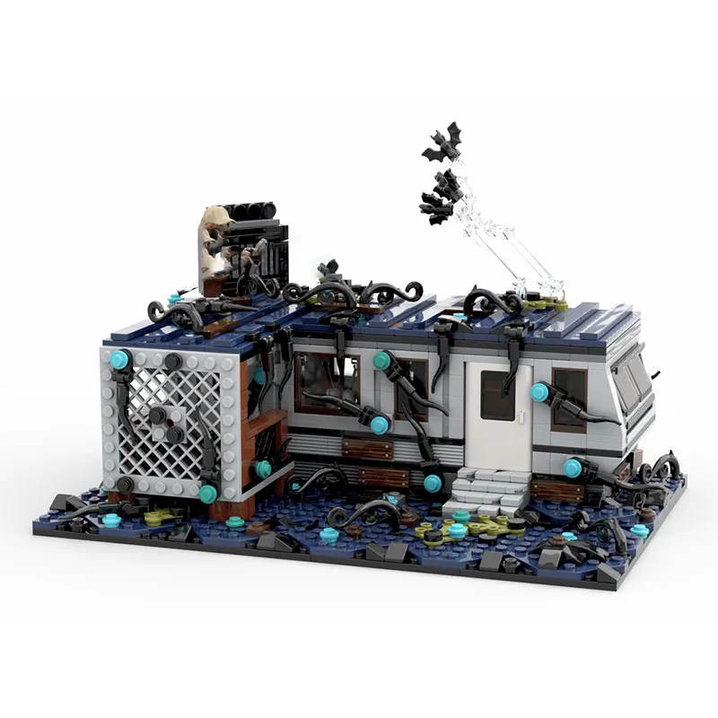 Moc Street View Modelo Punk Rock Cabin Tecnologia Bloco Modular Presente Conjunto DIY Montagem