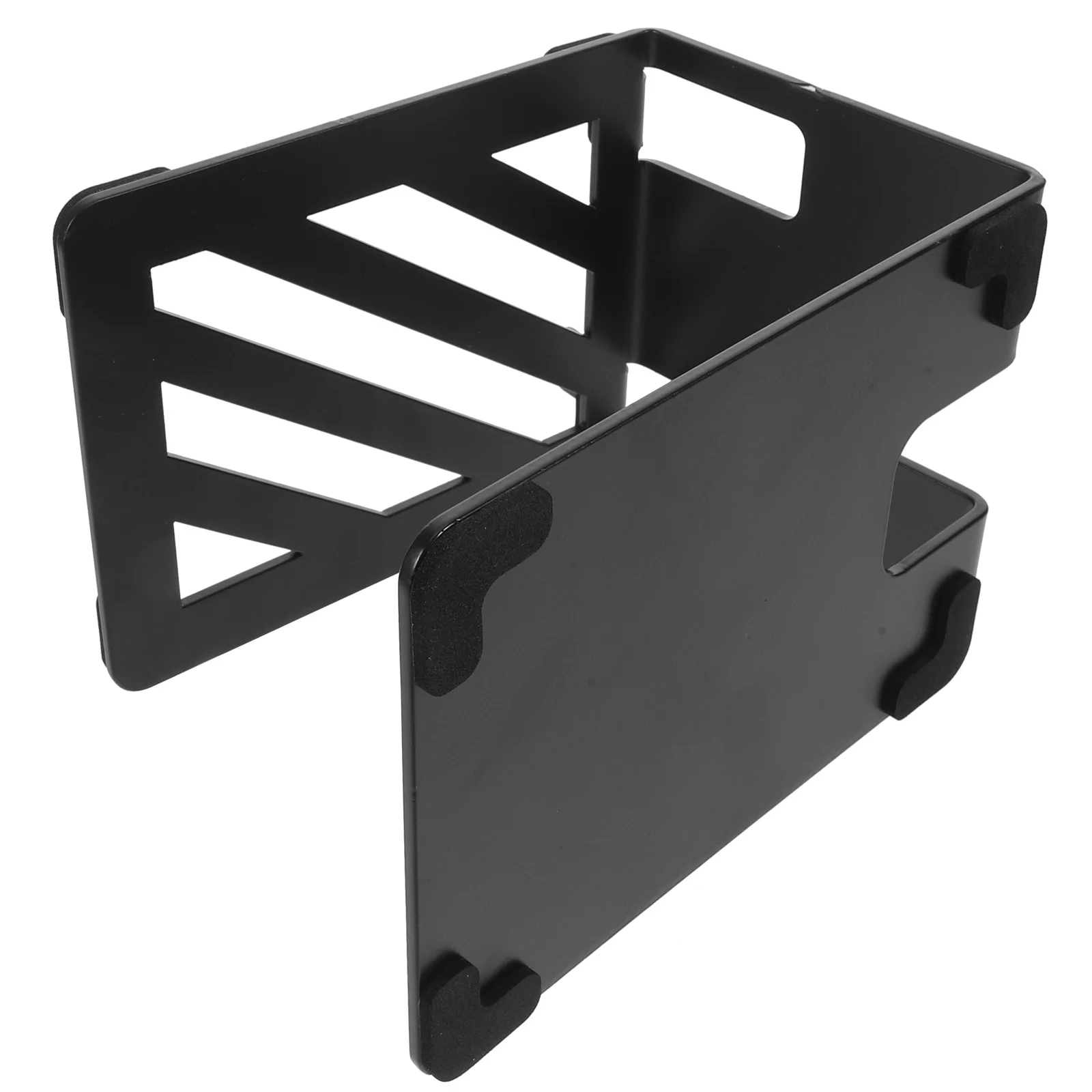 Metal Speaker Stand 18.5x13x14cm Shock Mount Holder Nonslip Edge Guard Stable Support Home Office Gaming Desk Speaker Desk Mount