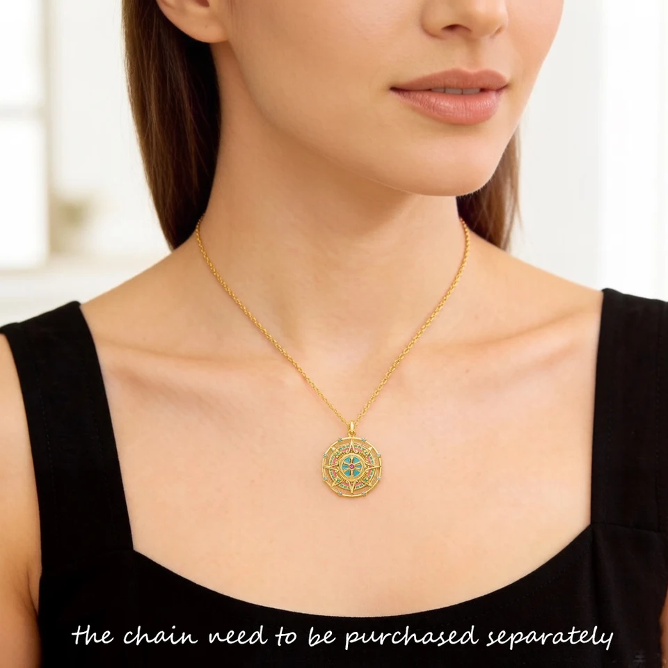 Pendant Magic Aztec Amulet 925 Silver Jewelry