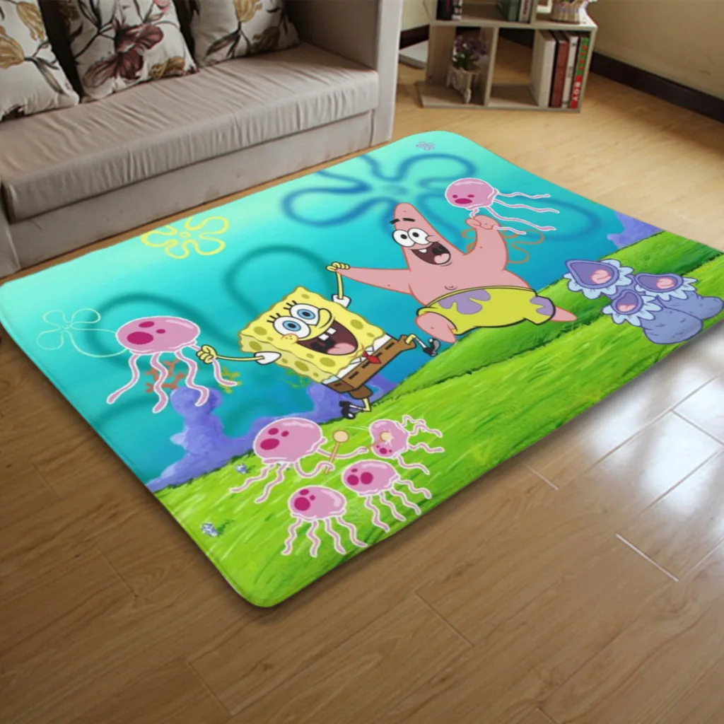 SpongeBob SquarePants Large Size Living Room Rug Light Luxury Sofa Floor Mat Full Shop Home Room Bedroom