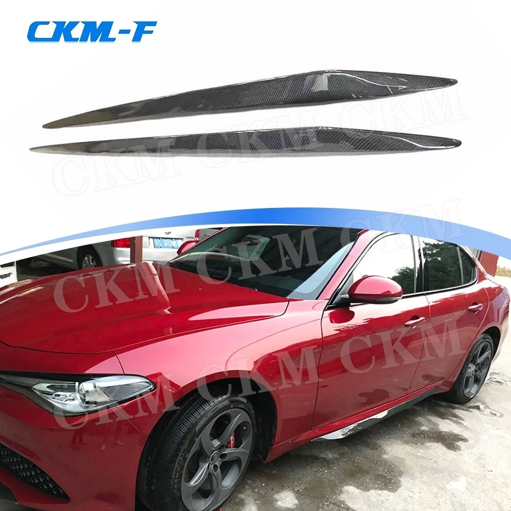 Carbon Fiber Side Skirts Bumper Aprons Stickers Car Decoration for Alfa Romeo Giulia Sedan 4 Door 2015 2016 2017 Car Accessories