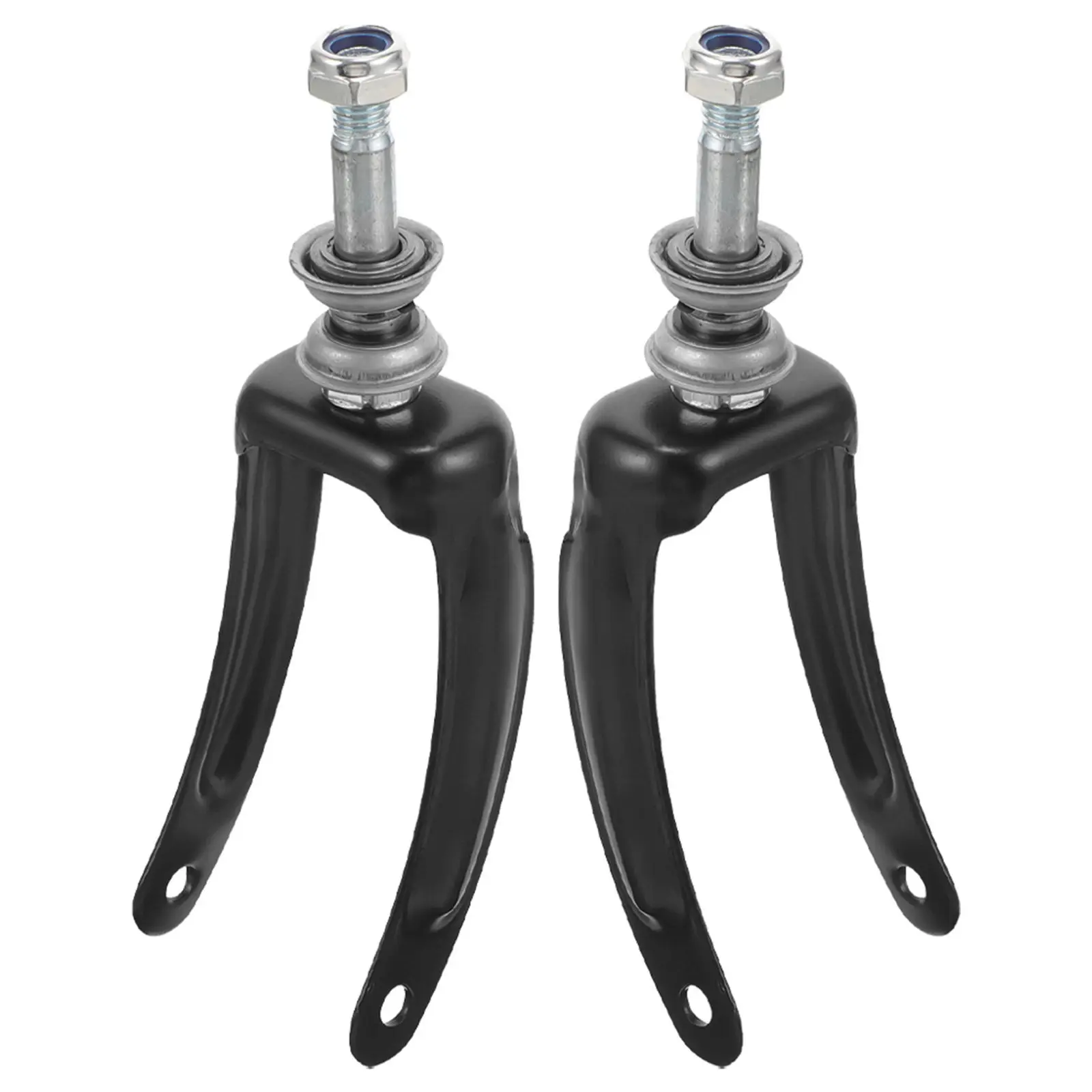 2Pcs Wheelchair Front Fork Metal Bearing Front Wheel Bracket Replacement Swivel Wheel Holder Drive Wheelchair Part
