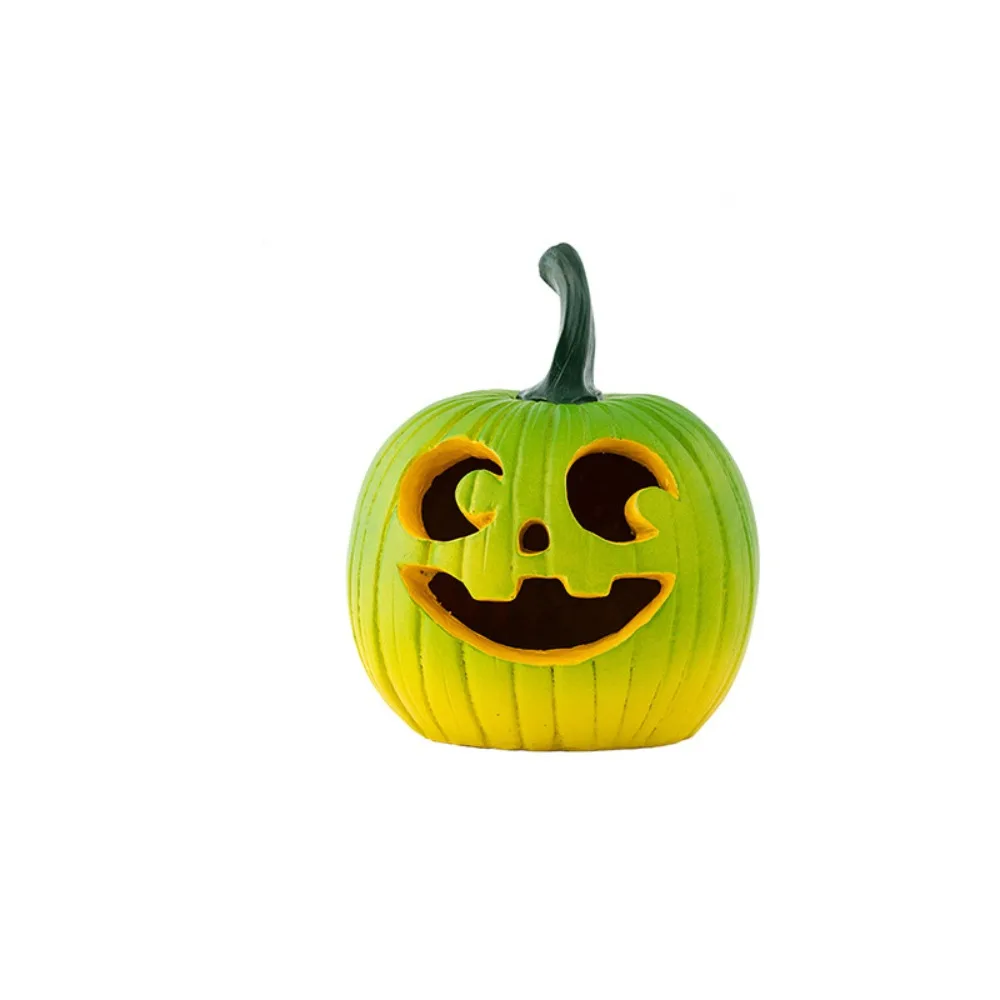 

Multi-Color Halloween Pumpkin Ornaments Resin Decorative Harvest Festival Ornaments Hollow Pumpkin Statue Desktop