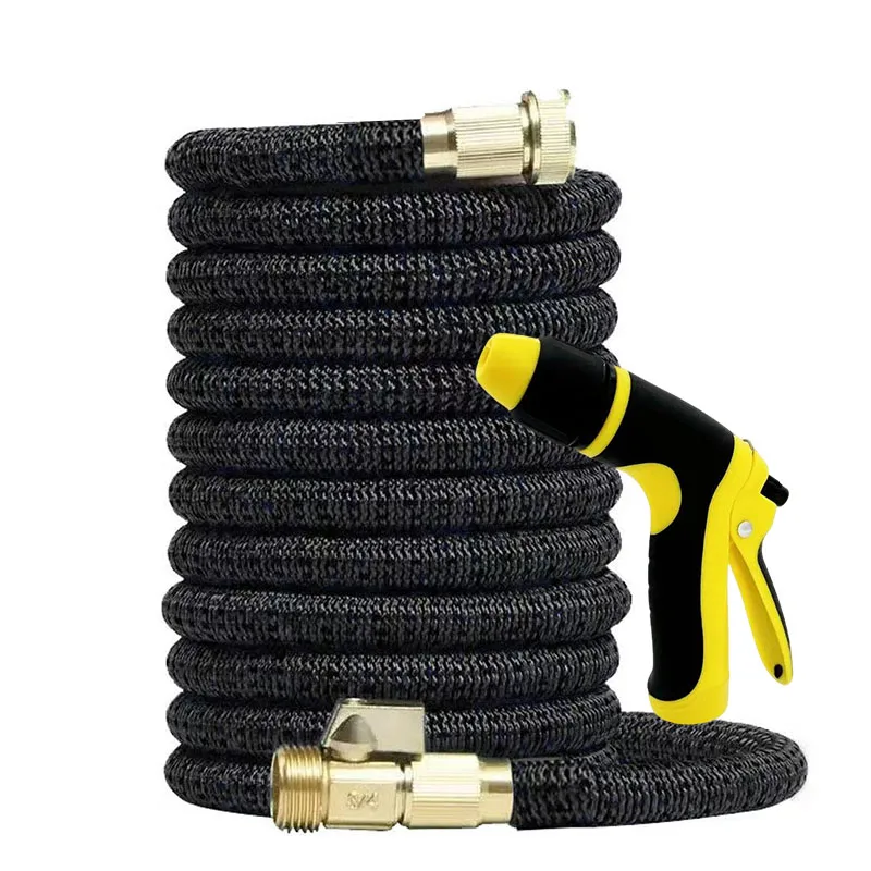 High-Pressure Expandable Garden Hose with 10 Spray Modes Portable Retractable Water Pipe for Washing Plant Watering 25FT-100FT