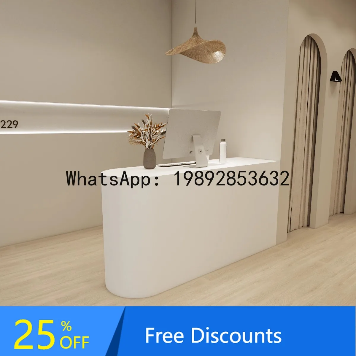 

YFY Cashier Counter Small Simple Modern Women's Clothing Store Bar Table Beauty Salon Reception Counter Hair Salon Front Desk