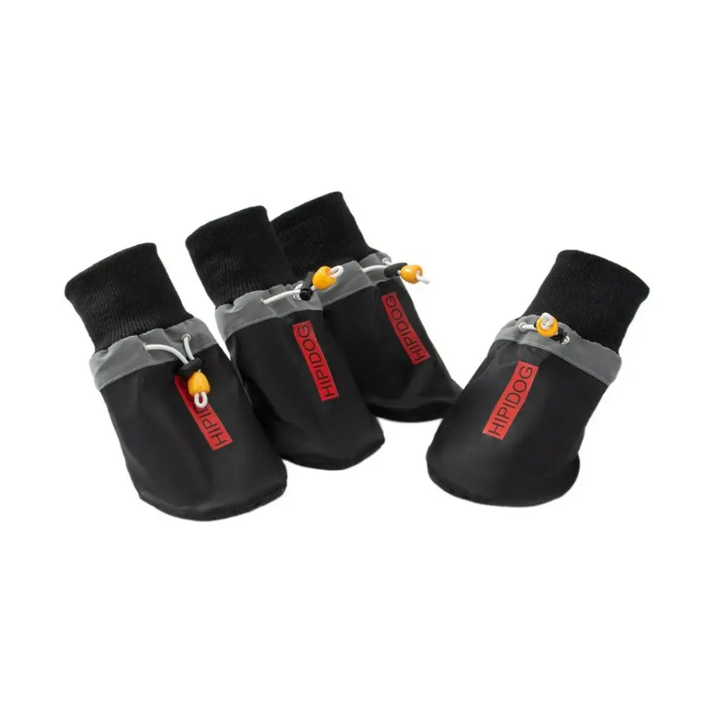

4pcs/set Soft Large Dog Foot Cover Non-slip Breathable Dog Shoes Socks Adjustable Wear Resistant Dog Anti-slip Shoes