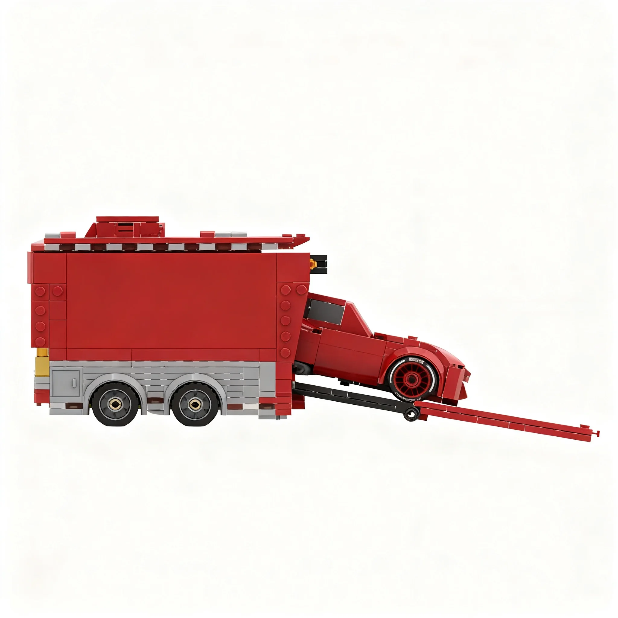 1747pcs MOC Mack Lightning McQueen's Rusteze Team city Champions Model Building Blocks Christmas Gift Collection Brick Art Kit