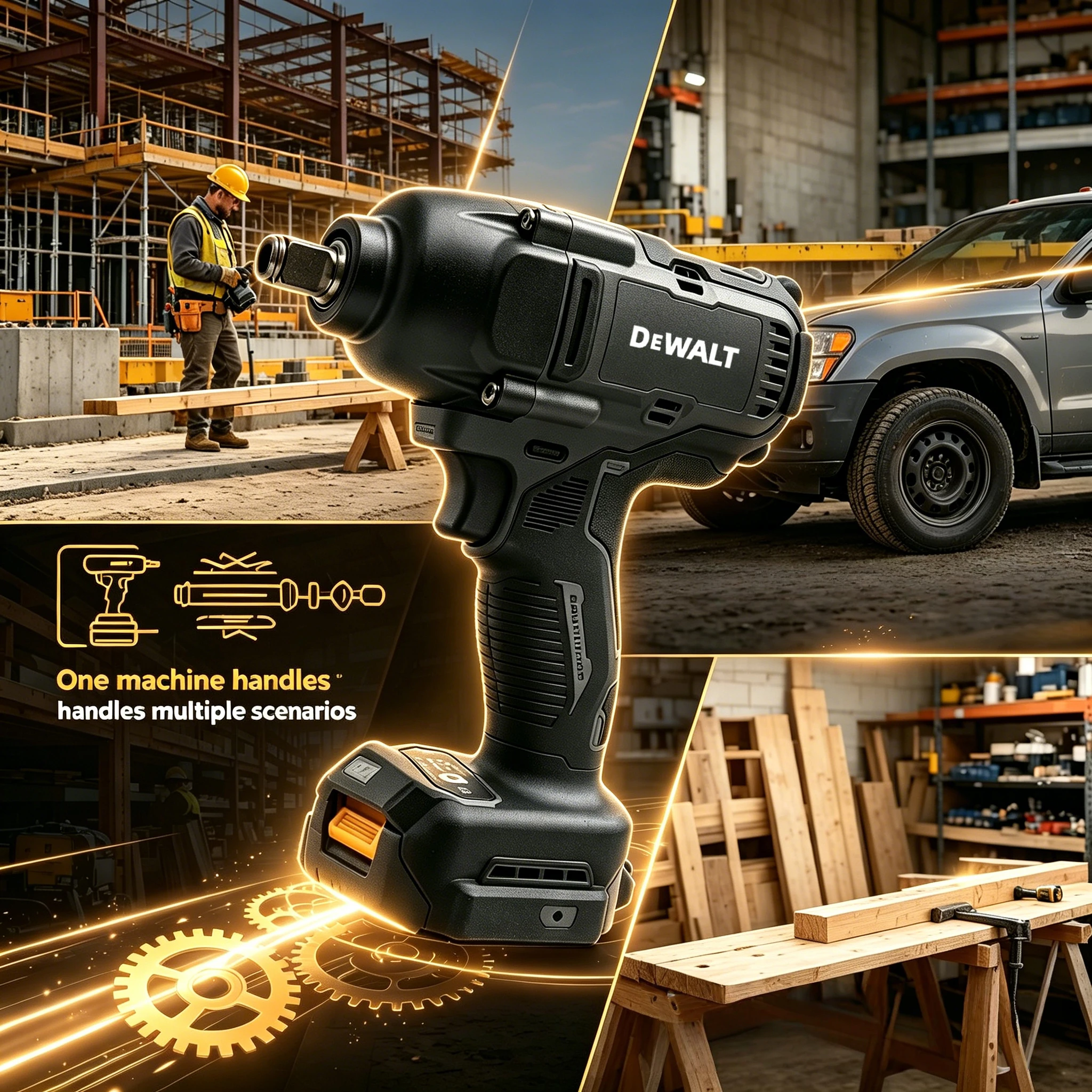 DEWALT 20V DCF99M Brushless Impact Wrench, 1/2 Inch Drive High Torque Cordless Power Tool for Automotive and Construction Work
