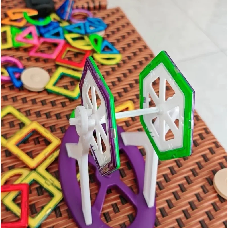 Magnet Building Tiles Magnetic Blocks Construction Set Diy Montessori Educational Toy Gifts For Preschool Boys Girls Toddlers