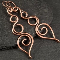 Dazzling Geometry Round Cross Earrings for Women  Copper Color Party Dangle Earrings for Women