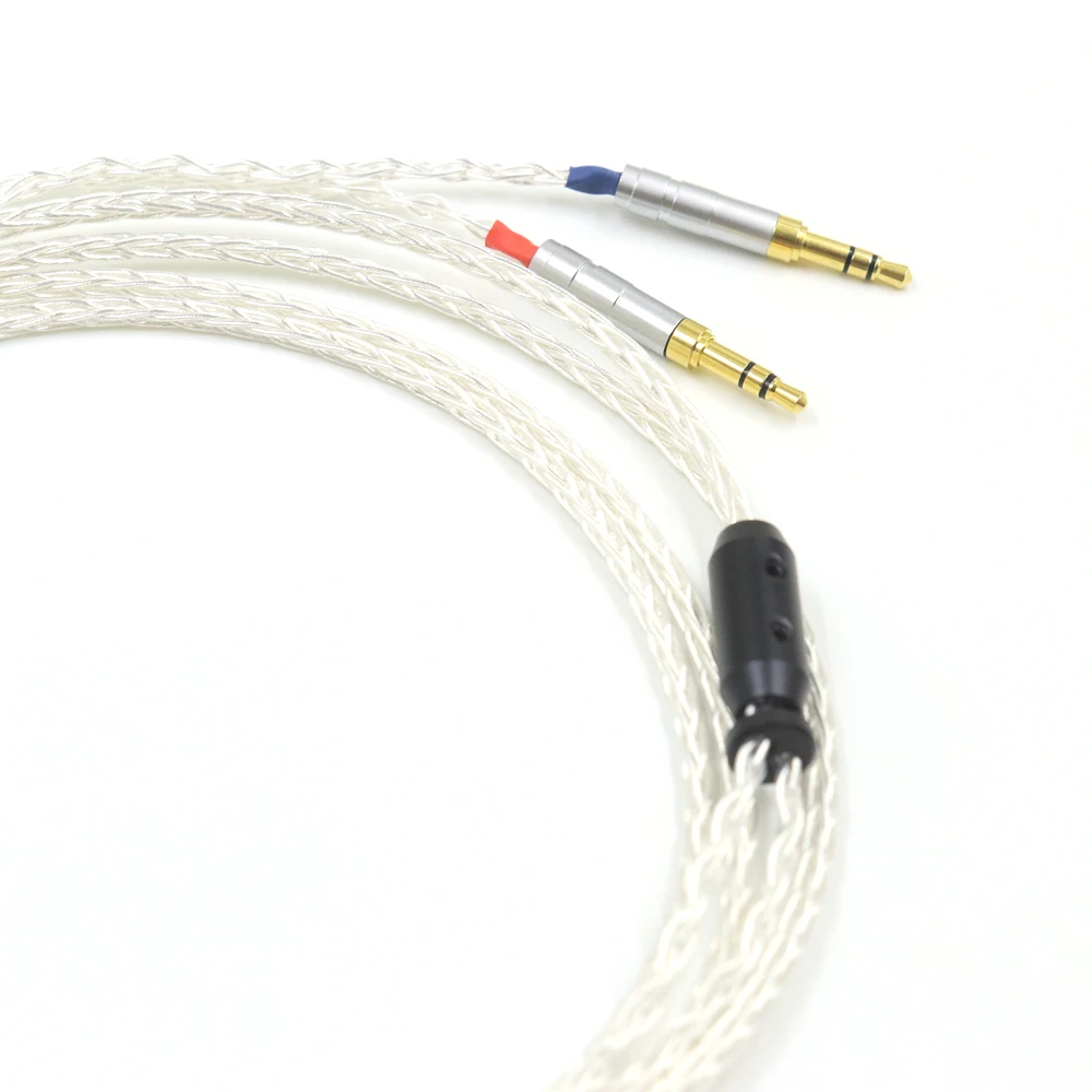 8Core Silver Plated 7N Litz OCC Upgrade Cable for  Sundara Aventho Focal Elegia t1 t5p MDR-Z he400i he400s Denon D7200 Cord