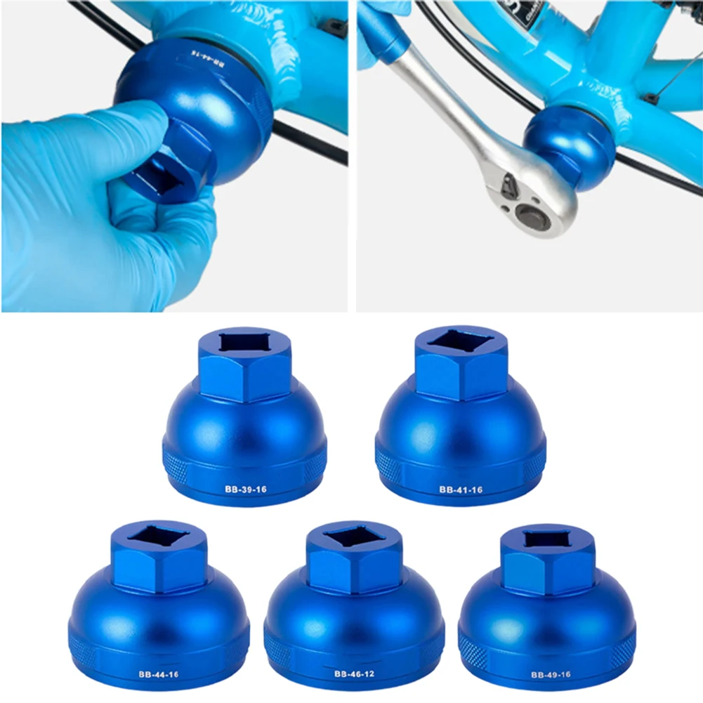 

Tool for mountain bike integrated threaded bottom bracket installation and disassembly with multiple groove sizes