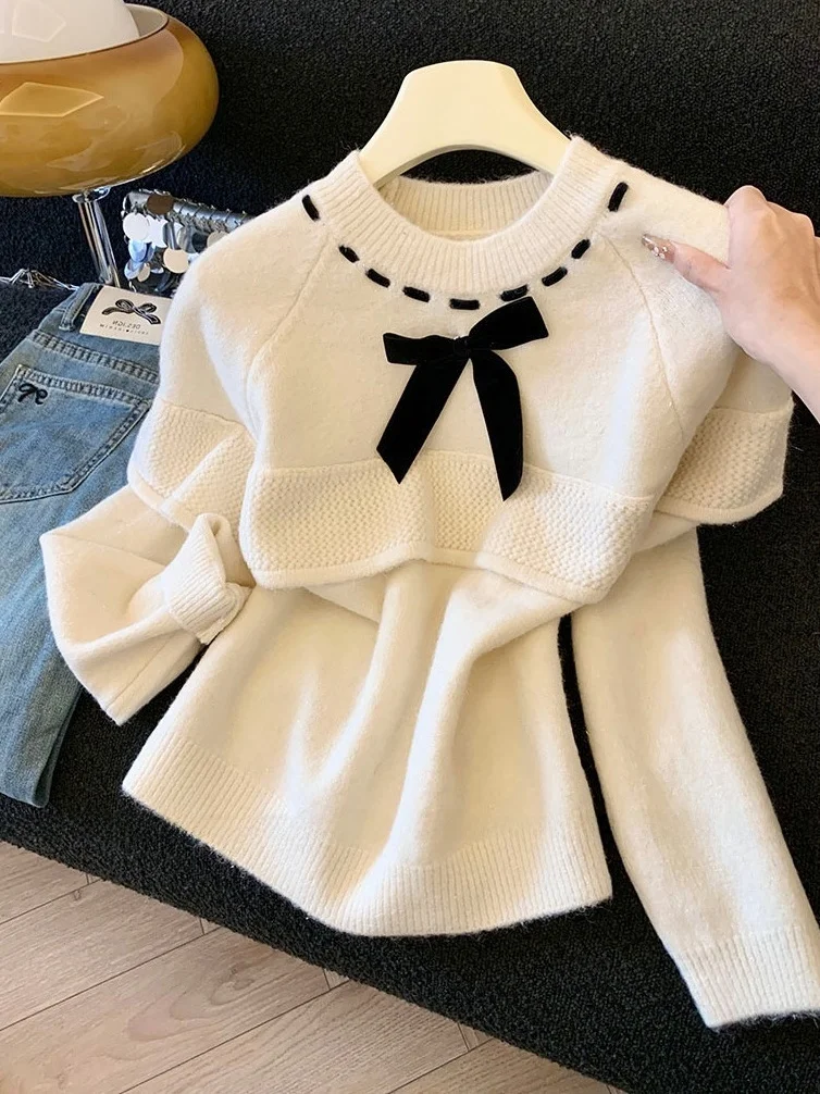 

Вязаный свитер Sweet Sle Long Sve для женщин, базовый слой, из вискозного волокна, стандартный крой, весенний сезон