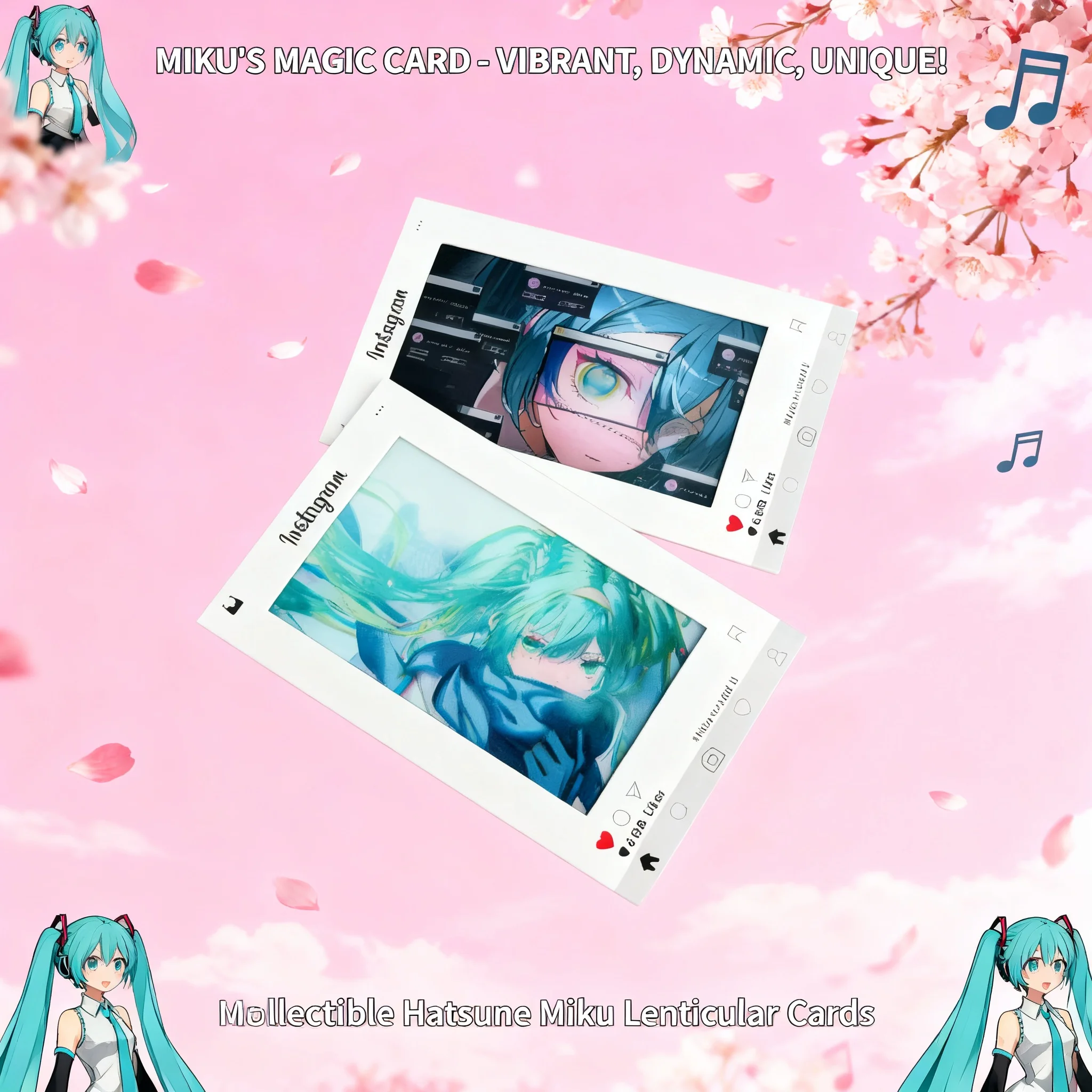 

Limited Edition Hatsune Miku 3D Variable Blinking Lenticular Card High Value Gift for Friends Besties