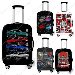 Japan JDM Racing Car Print Luggage Cover for Travel Engine Elastic Trolley Case Protective Covers Anti-dust Suitcase Covers
