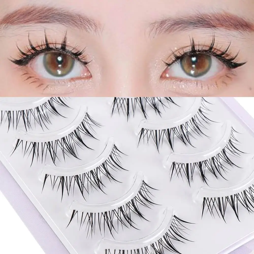 

Stem Fishtail Lower Eyelashes Women Comic Eye Lashes Manga Lashes Fairy False Eyelashes Makeup Tools Full Strip Eyelash