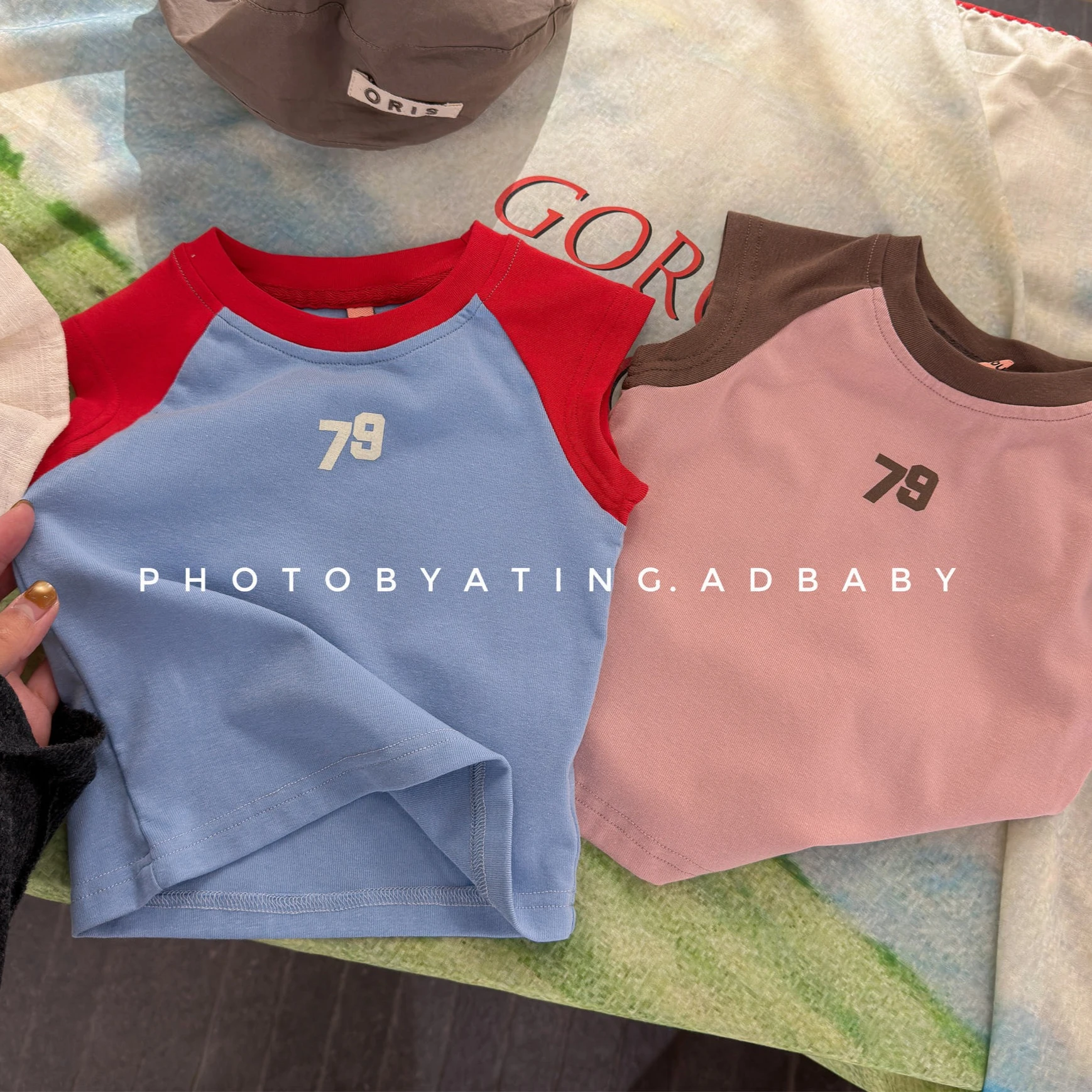 

Girls T-shirt 2026 Spring and Summer New Children's Clothing Korean Style Girl Baby Fashion Casual Matching Color T-shirt