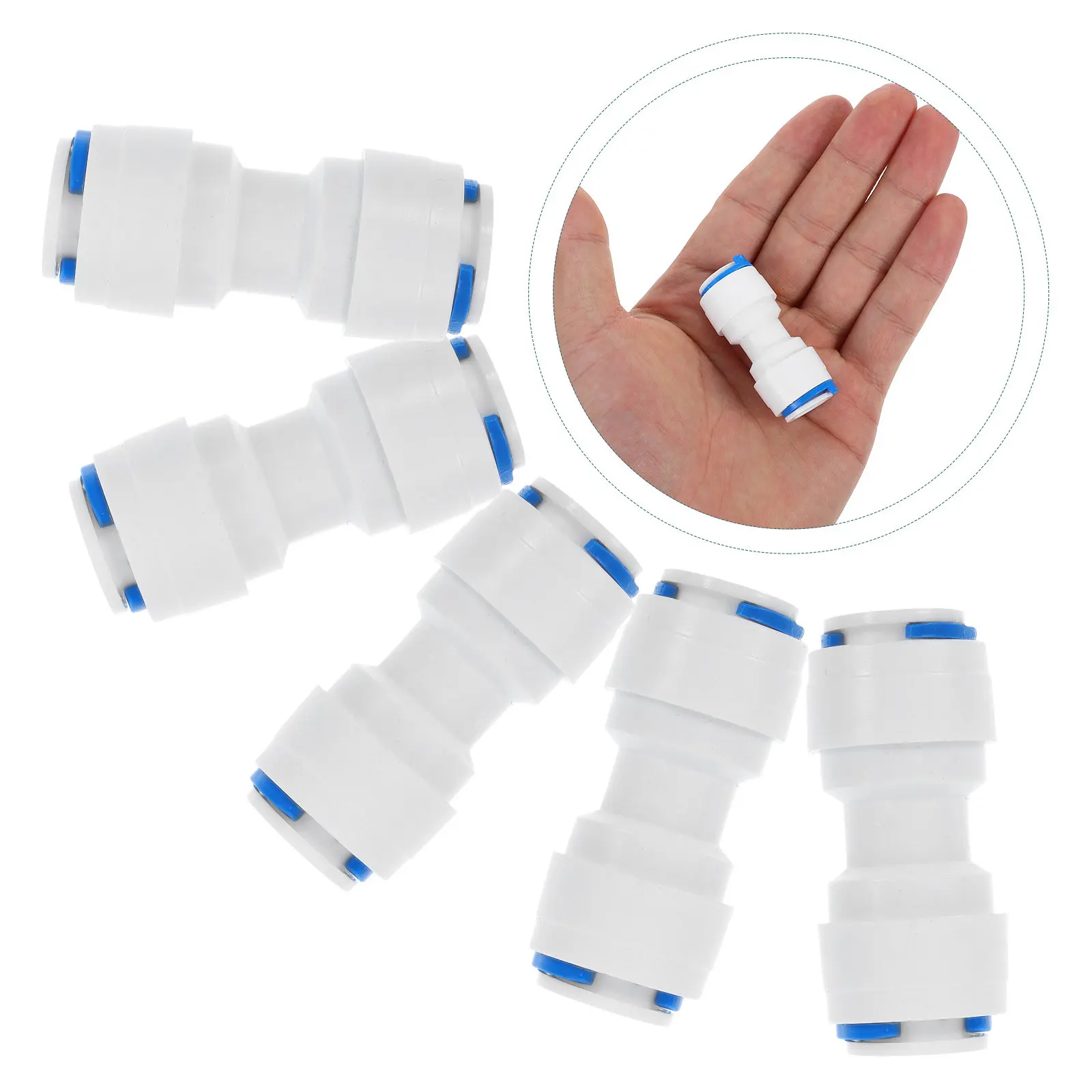 10Pcs Pe Pipe Straight Connectors Quick Connect Hose Adapters for Garden Water Irrigation Purifier System Connector Outer