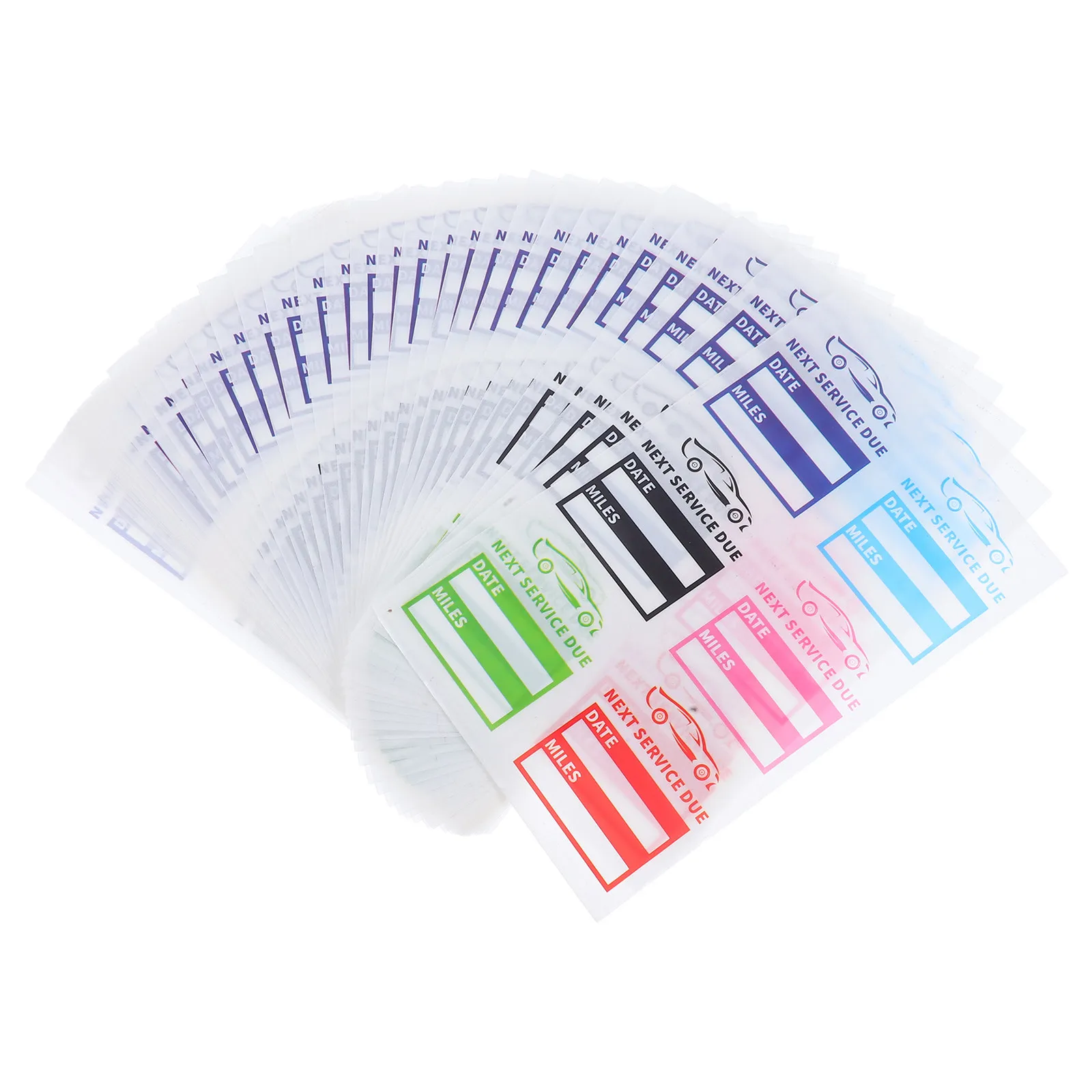 

6 листов этикеток для автосервиса: статические наклейки на лобовое стекло для напоминания о следующем ТО, водонепроницаемые, с указанием срока обслуживания