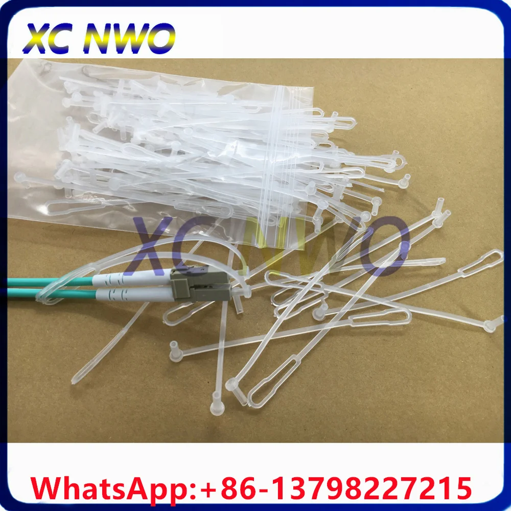 100Pcs LC Dust Cap With Chain For  Fiber Optic Connector  Dust Cover for LC/FC/SC/ST Plastic Transparent Plug Patch Cord Cable