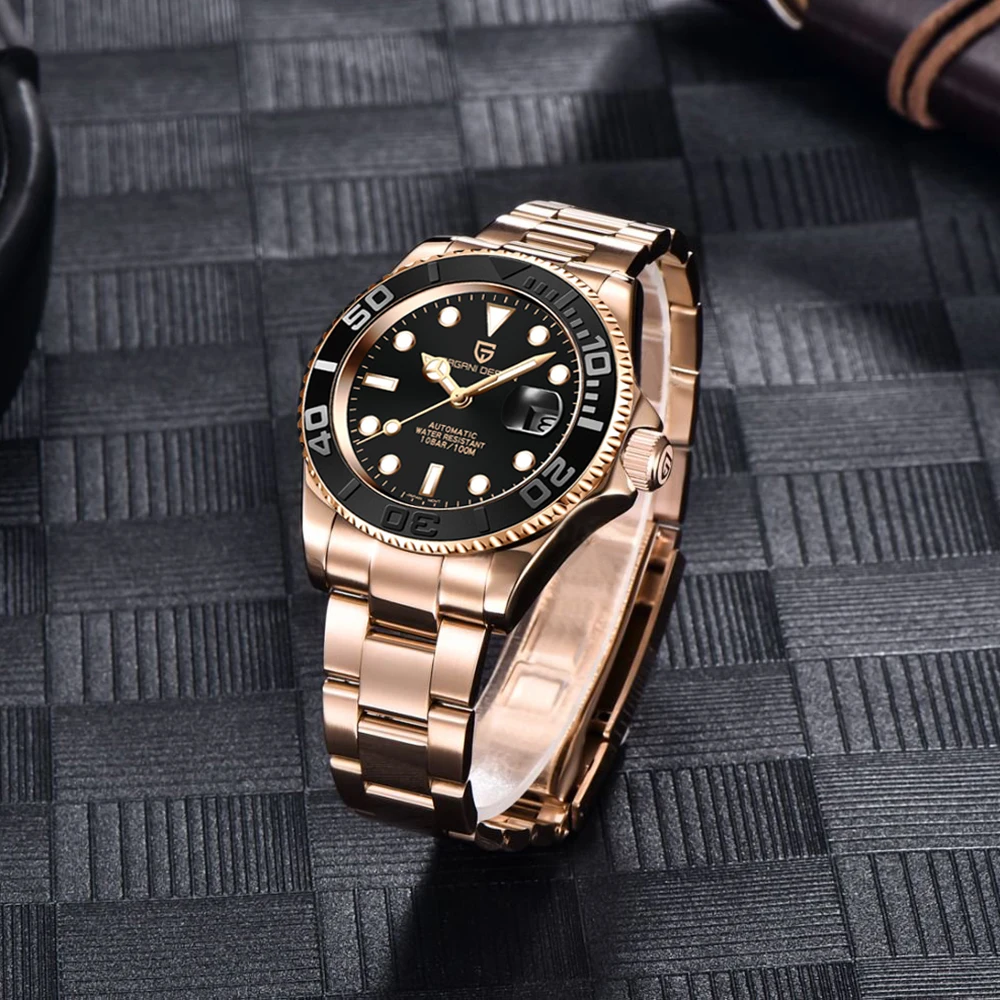 PAGANI DESIGN Sports Men Mechanical Wristwatch Sapphire Luxury Automatic Watch for Men Stainless Steel Waterproof Clock