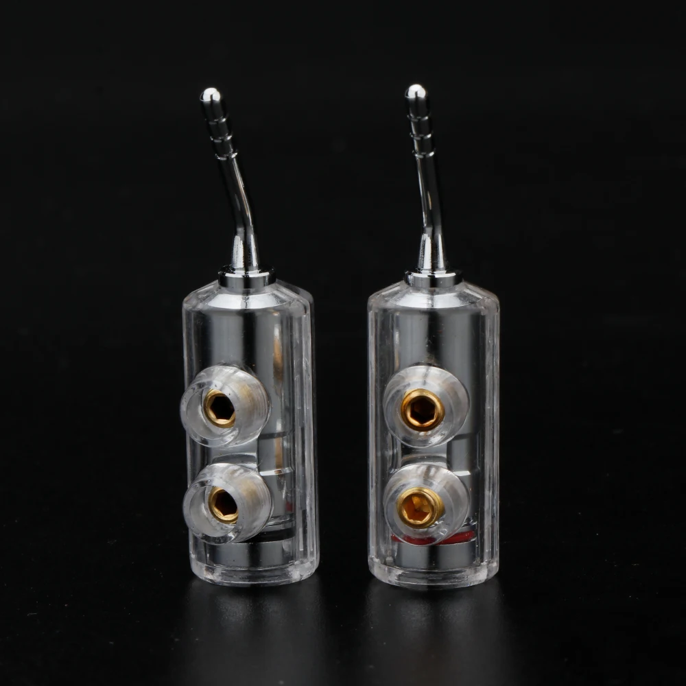 4 قطعة 2 مللي متر الموز التوصيل محطات سلك دبوس التوصيل المسمار قفل الموز التوصيل سلك محول يغطي ل مكبر للصوت المتكلم المقبس