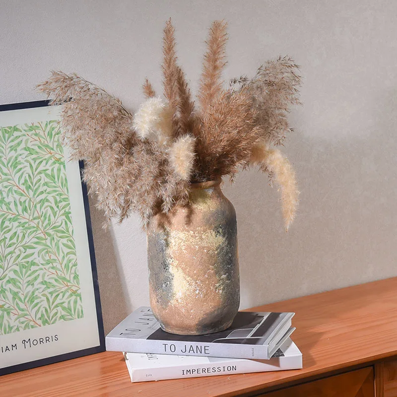 

Retro Style Vase Home Decoration Ceramics Flower Arrangement Design Living Room Paintings Study Room Decoration Labbubu Home