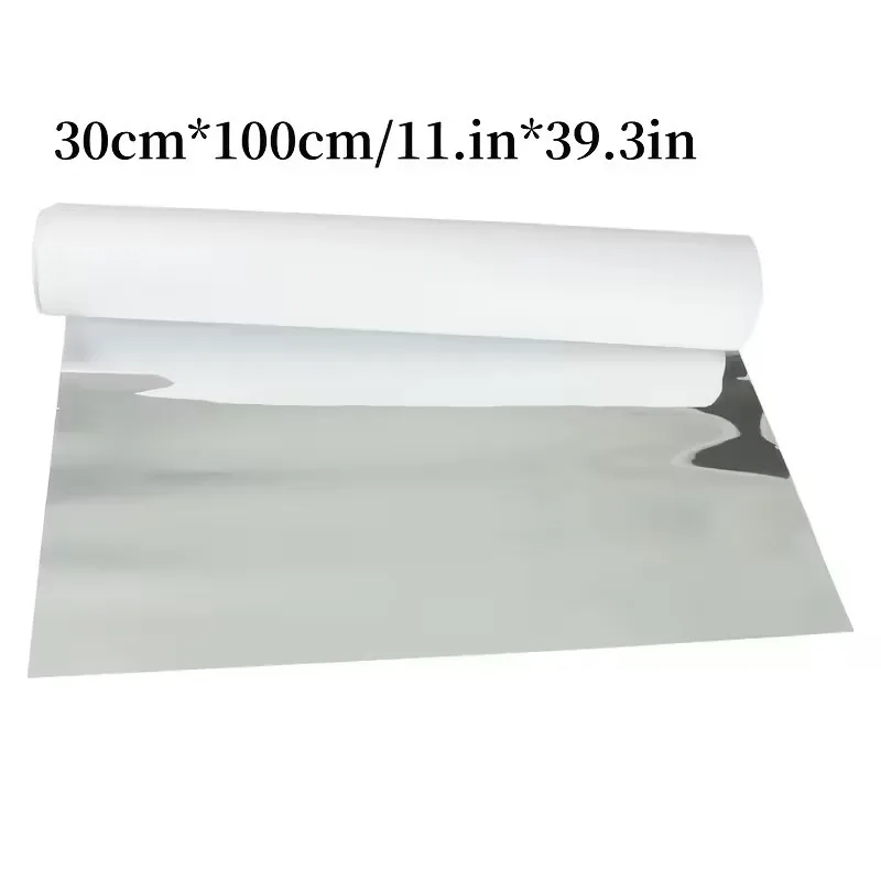 30x100cm Mirror Wall Stickers Self-adhesive Square Soft Mirror Sticker DIY Acrylic 3D Wall Decal Stickers for Living Room Bathro