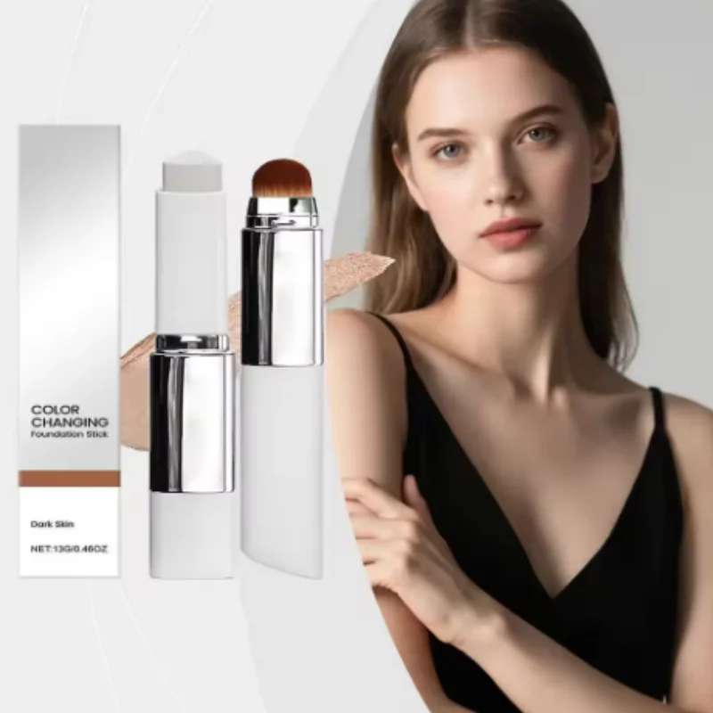 1/3 Pcs Mix 2in1 Color Changing Foundation Stick Matte Concealer Even Skin Tone Lightweight Moisturizing Brightening