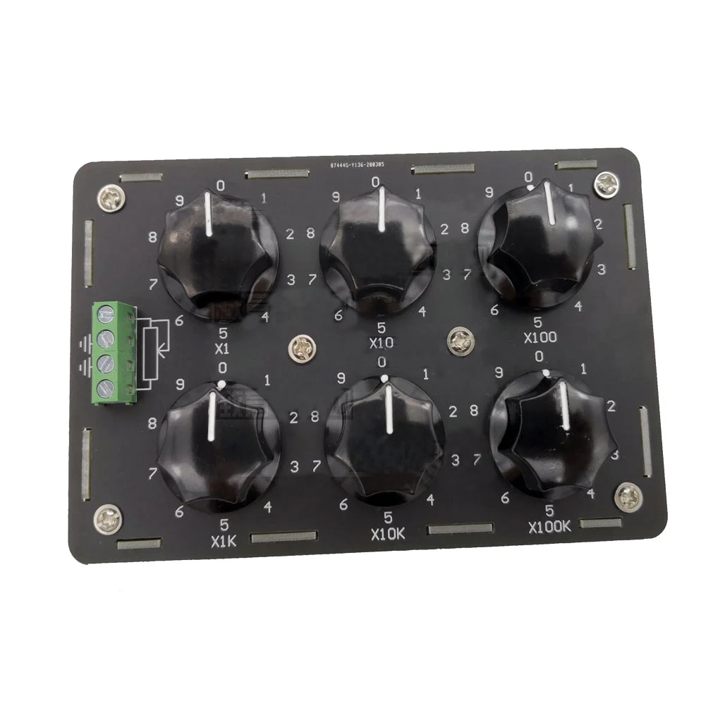 

Precision Adjustable 1Ohm to 999.999K Ohm Resistance Box Rheostat Ohm Signal Calibrator NTC Sensor Signal Simulator