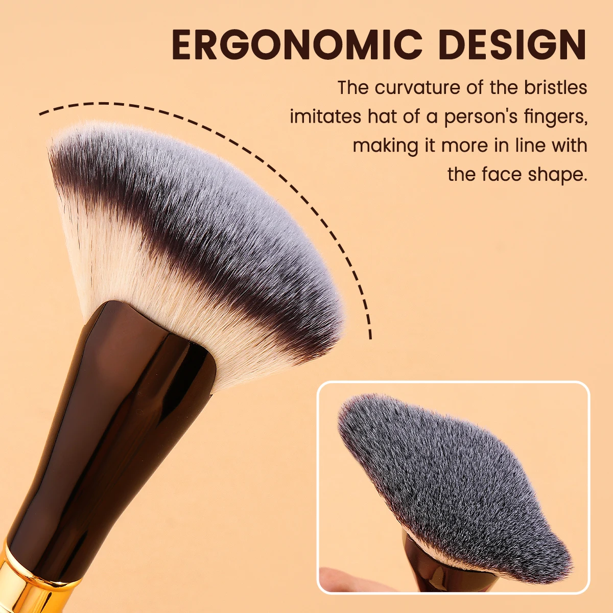 MAANGE ギフトボックス ミラー付き 8 個 デュアルエンドメイクブラシセット ファンデーション パウダー ブラッシュ コンシーラー ハイライター 化粧品ブレンド