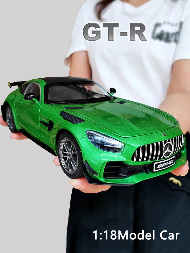 Grand modèle de voiture Ben Gtr pour garçons, simulation, son et lumière, côtes arrière, jouet, super sport, collection, décoration, cadeau, nouveau, 1:18