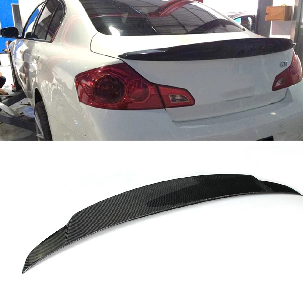 

Rear Spoiler Wing For Infiniti G37 Sedan 4 Door 2009-2013 G35 G37 G25 Q40 Carbon Fiber Tailgate Trunk Lid Decklid Splitter Lip