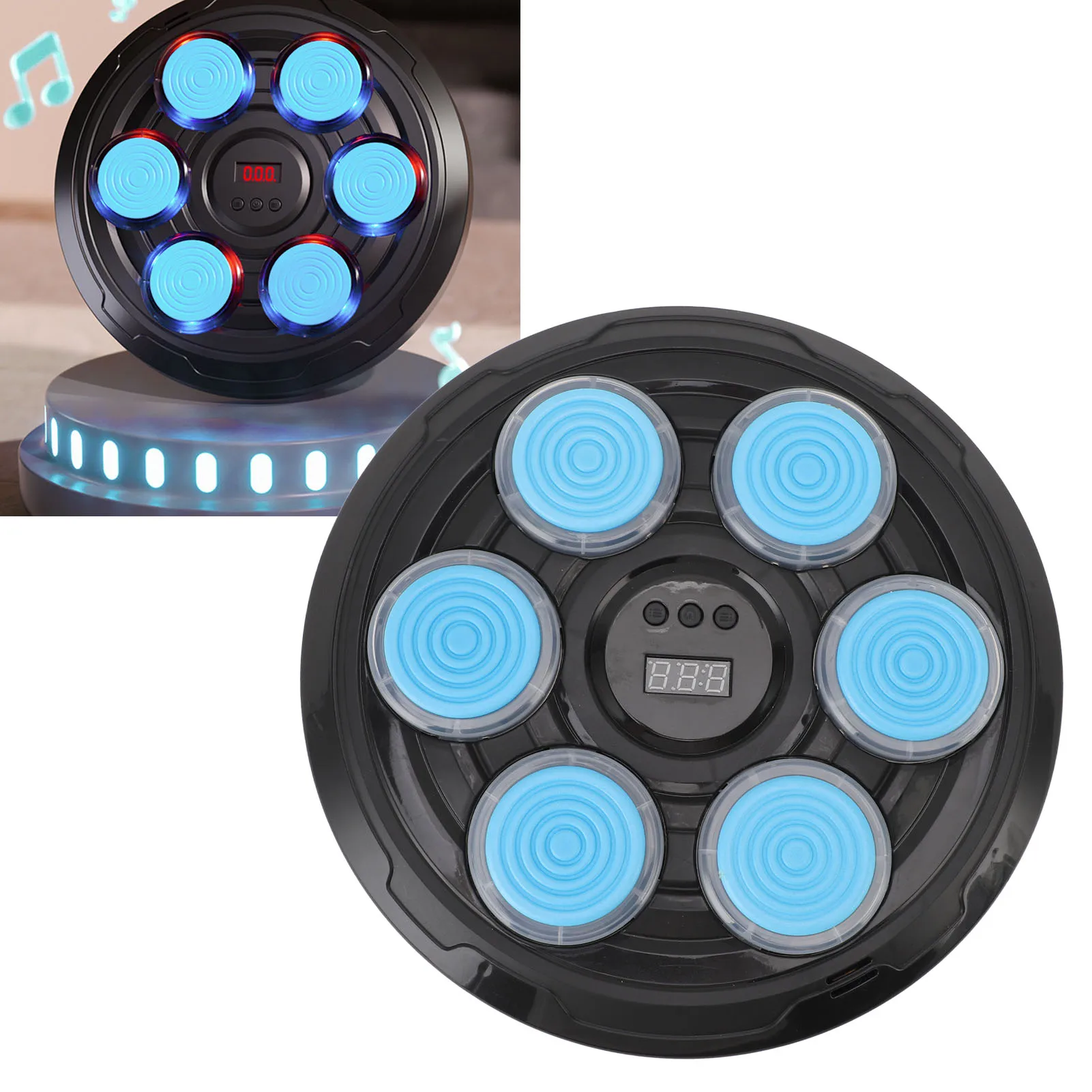 6 مفاتيح الملاكمة جدار الهدف استجابة تحسين رد الفعل القدرة آلة ثقب الموسيقى للتدريب اللياقة البدنية الملاكمة الإلكترونية Machi