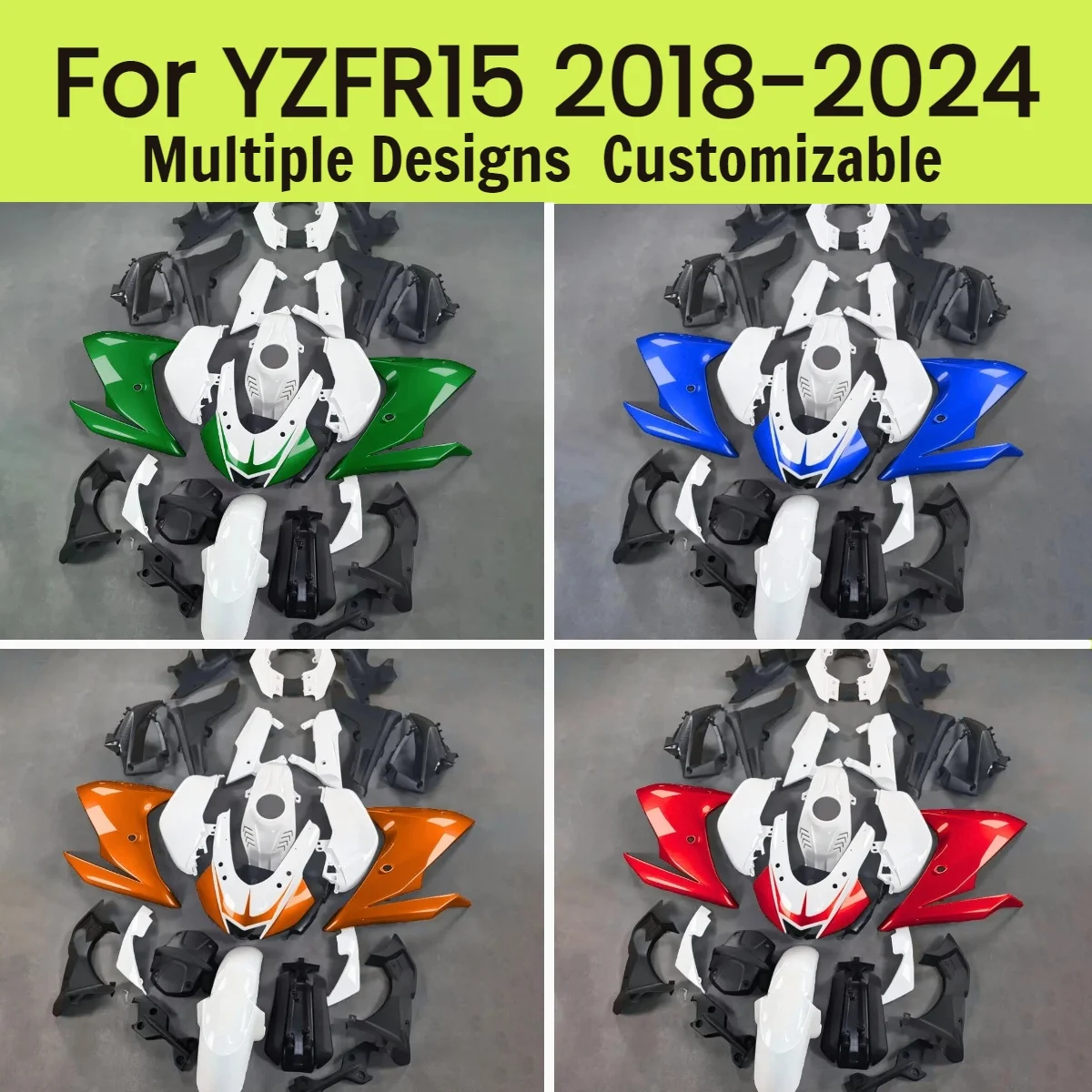 

Комплект обтекателей Hot Style для мотоцикла Yamaha YZF R15 2018-2024: пластиковый обвес, аксессуары