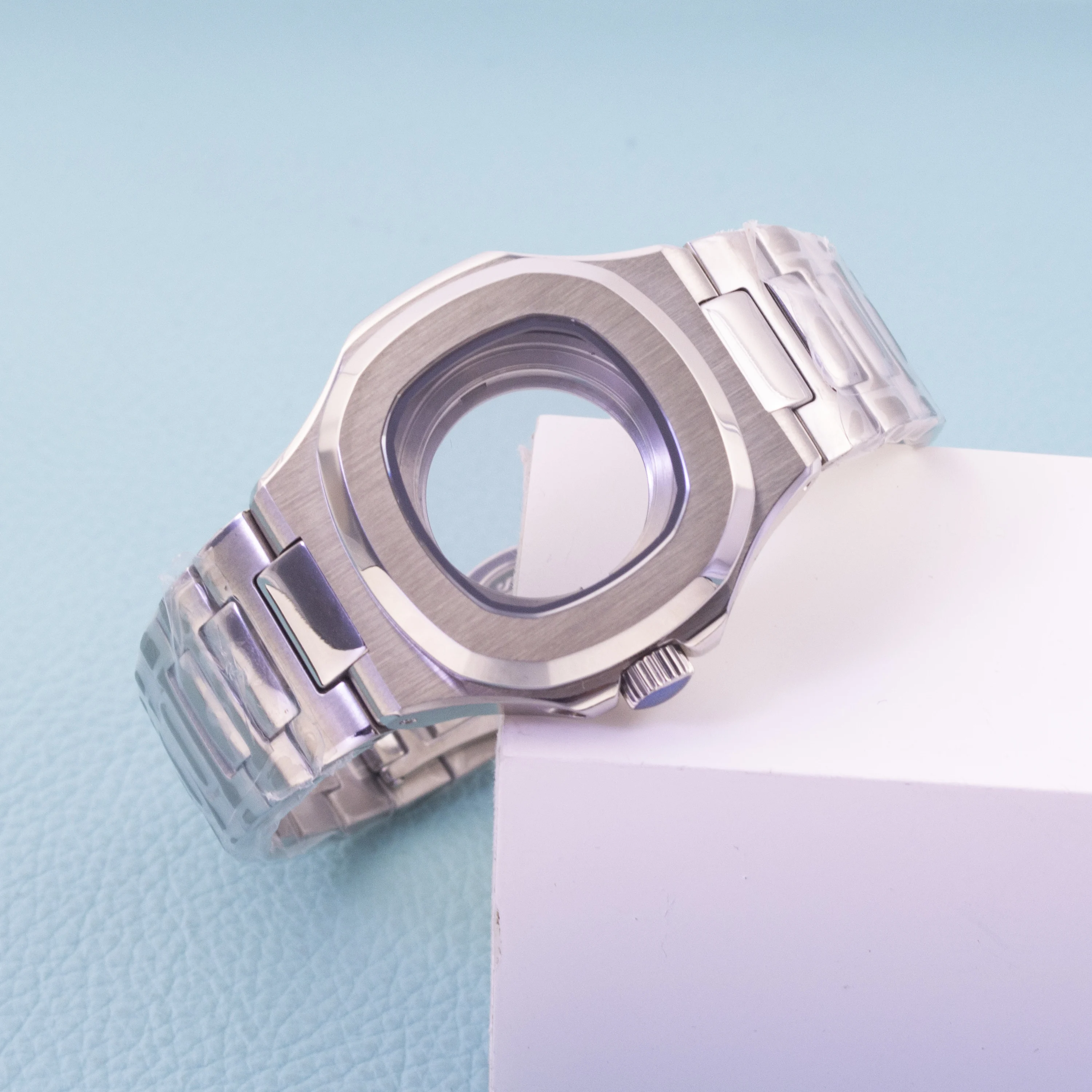 

NH05 Watch Case Band Stainless Steel Sapphire Glass 35MM Case 20mm Strap For NH05 NH06 Movement Nautilus Case 10ATM Waterproof