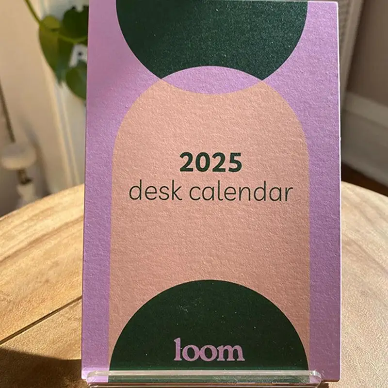 2025 Desktop Calendar 12 Months Geometric Art Calendar Table Ornament Creative Paper Calendar For Organizing & Planning