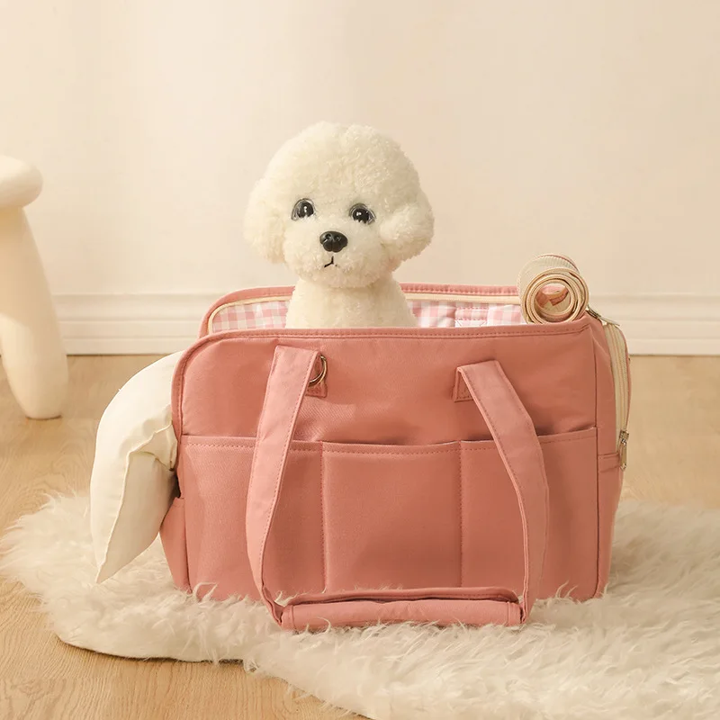 2024 South Korea's New Large-capacity Cat Bag and Dog Treasure Teddy Go Out Portable Pet Pure Cotton Small Dog Travel Bag