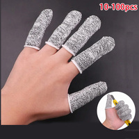 100PCS Cut Resistant Finger Cots Finger Sleeve Protectors Reusable Finger Glove Fingertip Covers for Sewing Cutting Handicrafts