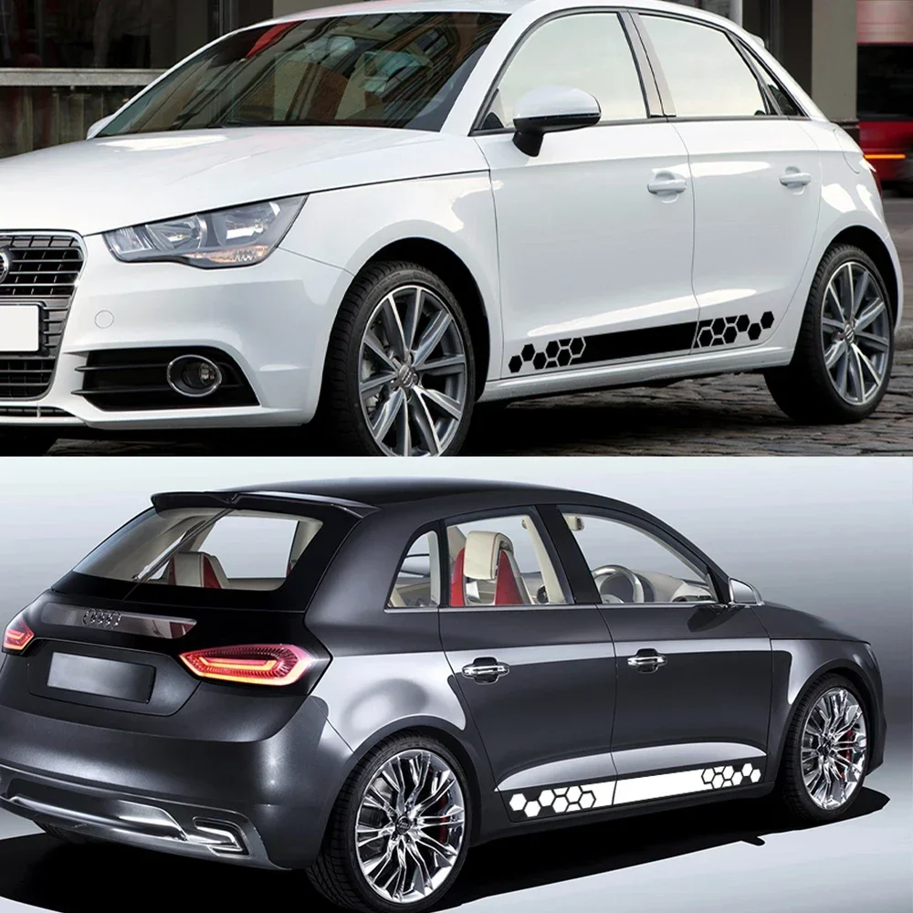 

2Pcs Car Side Door Vinyl Decal Sticker Exterior Accessories For Audi A1 8X GB GBA Sportback Quattro Ego Plus TFSI E-Tron Urban