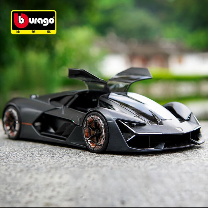 Bburago 1:24 Lamborghini Terzo Millennio, model samochodu ze stopu, odlewane pojazdy zabawkowe, model samochodu w skali, miniaturowy model samochodu dla dzieci