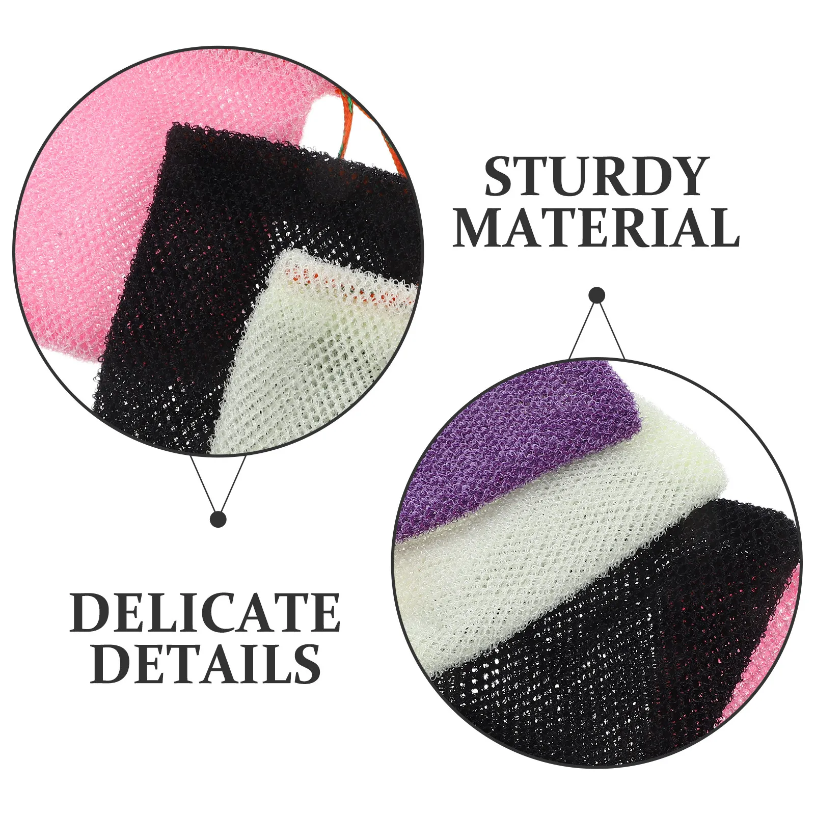 4Pcs Soap Bags for Bar Soap Exfoliating Mesh Shower Pouch Quick Dry Drawstring Foaming Net Bag Travel Bath Body Scrubber African