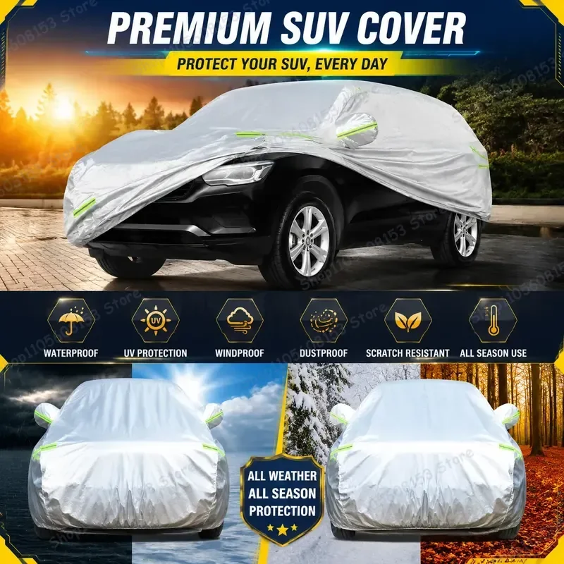For Volkswagen Touareg 2023 SUV Car Cover Full Coverage Waterproof UV Resistant Heat Insulating Dust Proof Outdoor Protective