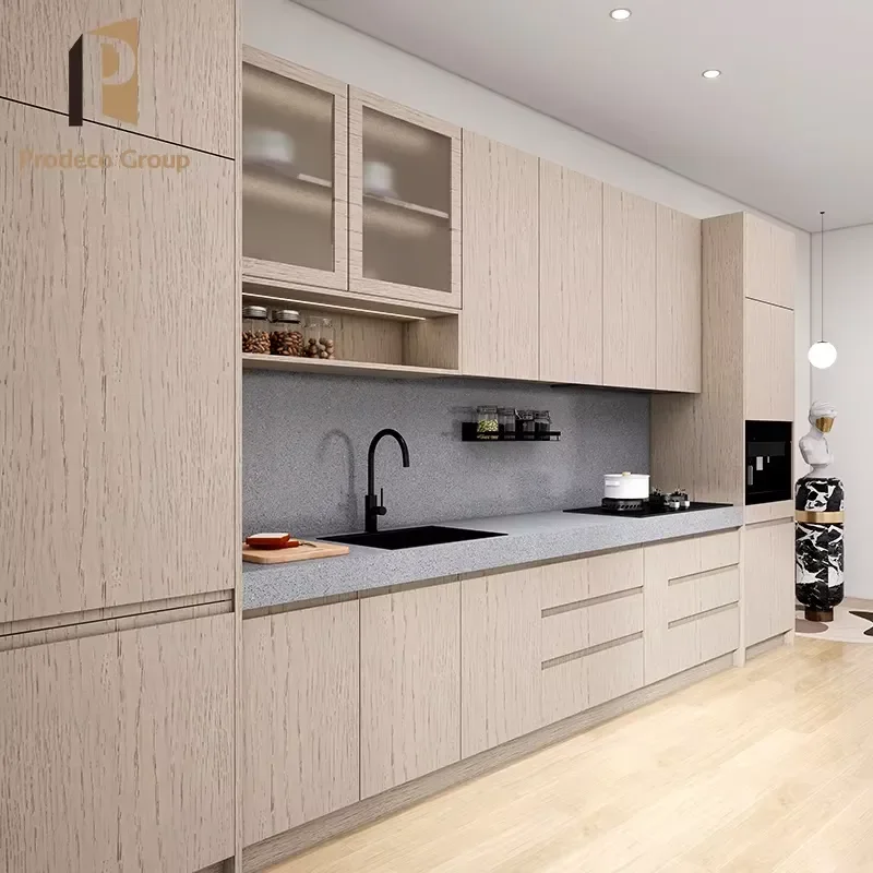 Australia Modular Kitchen Cabinets Complete Furniture Wood Modern Kitchen Design Cabinet Set for Apartment