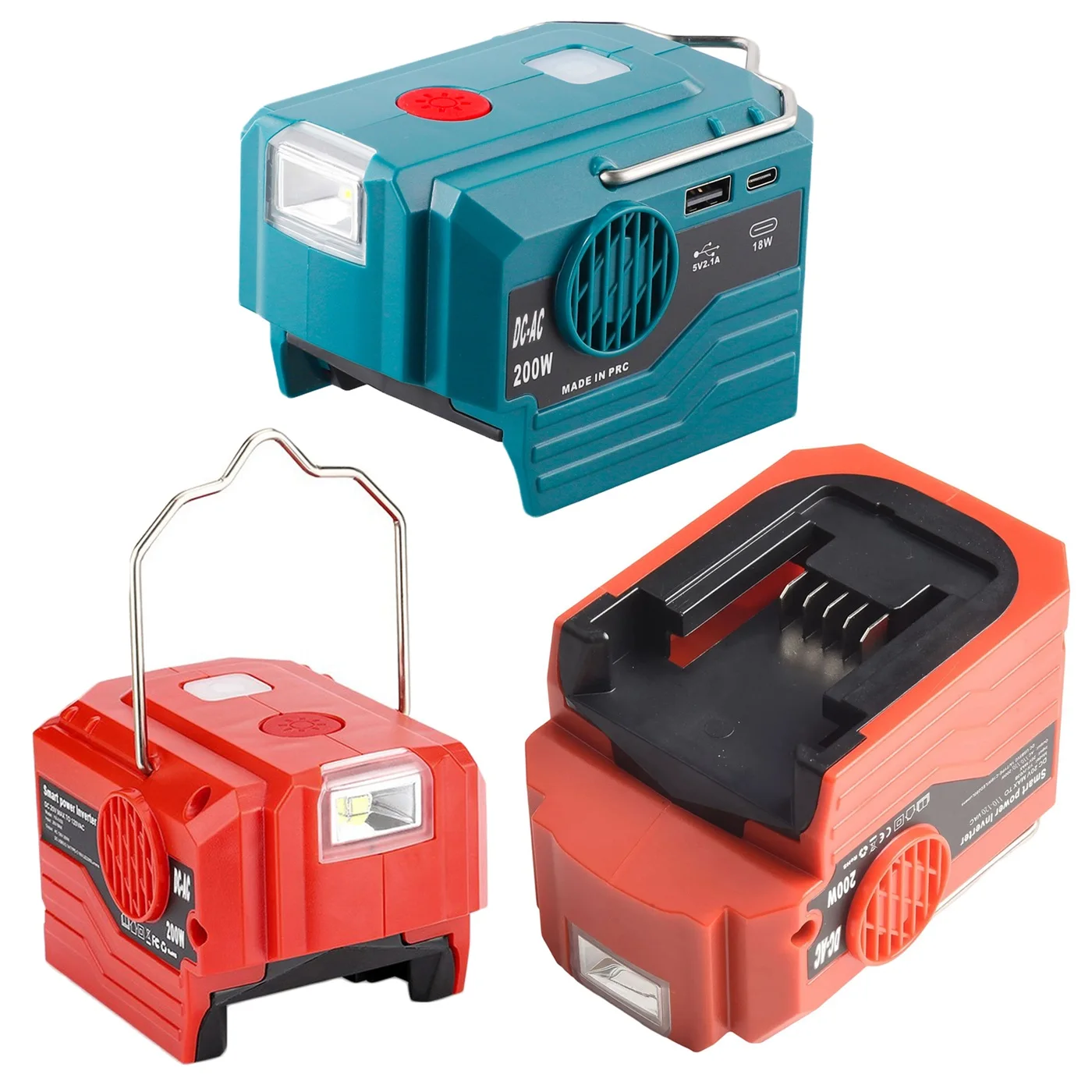 

200W Power Inverter Generator Battery Adapter LED Camping Light USB Charging Outdoor Portable Inverter Power Supply Adapter