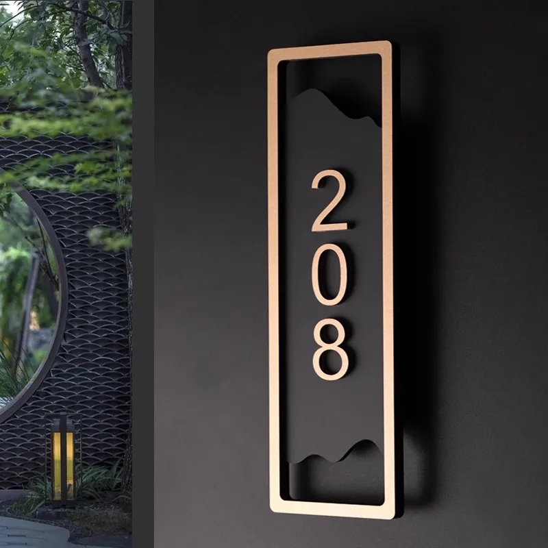 الاكريليك لوحات الباب الحديثة متجر تسجيل رقم شخصي مخصص لمكتب المنزل الشقق مطعم مقهى بار فندق ديكور المنزل لوحة