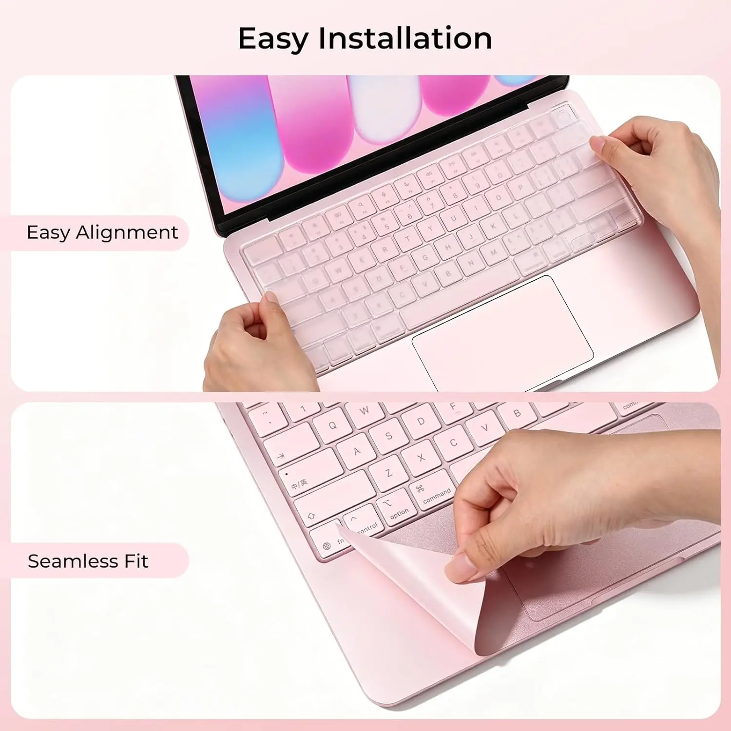 High Quality Texture Palm Rest Protector Skin & Keyboard Cover Set for MacBook Neo 13 2026 with A18 Pro Chip A3404
