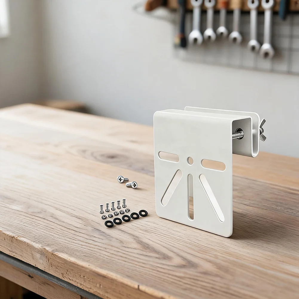 Outdoor Security Holder Gutter Mount For Outdoor Surveillance White Cable Tool-Free Installation Weather Resistant