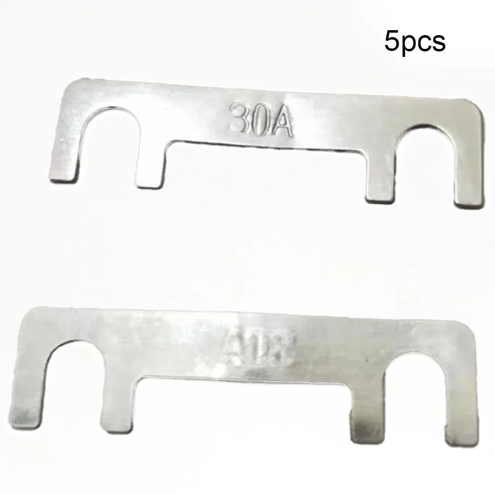 Car Fusível Kit Car Fusível Placa Bateria Fusível Car Bracket Flat Type Prata 30A-100A Fusível 32V Fork Bolt Car Repair Store